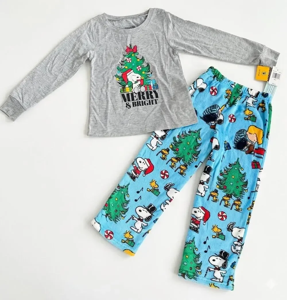 NEW! S/8 Peanuts Snoopy Christmas Family Matching Pajama Set